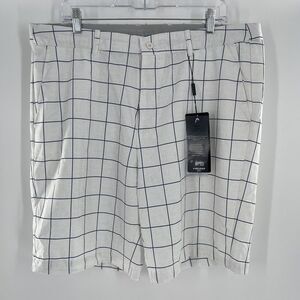 NEW Head Golf Brise 4-Way Stretch Shorts Size 38 9" Inseam White/Deep Ocean